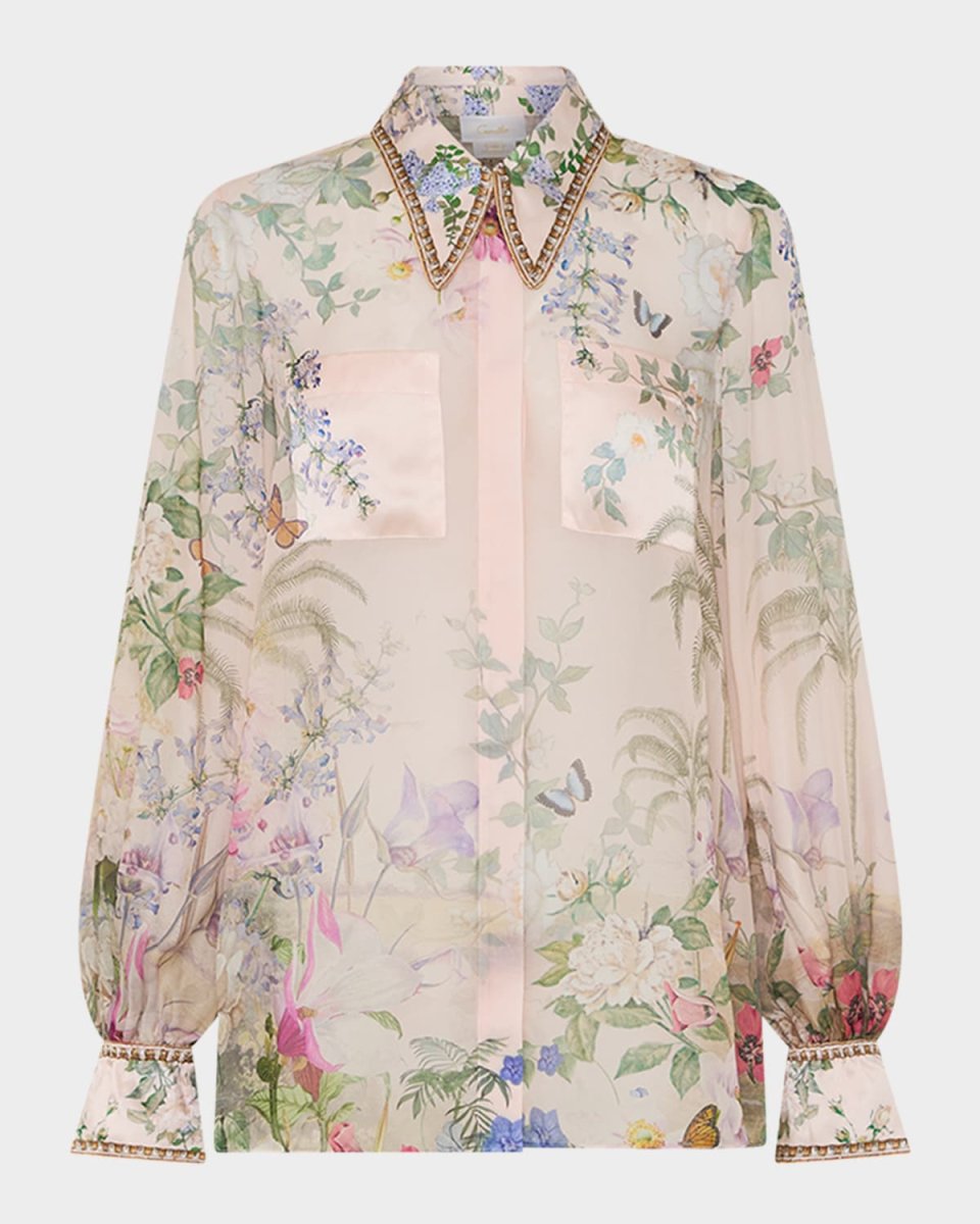 Palacio Playground Curved Collar Blouse with Pockets